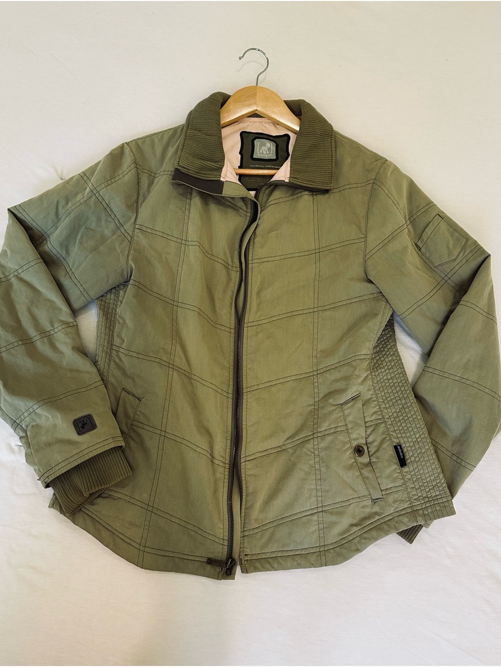 Women’s Scapegoat Olive Green Casual Zip-Front Jacket